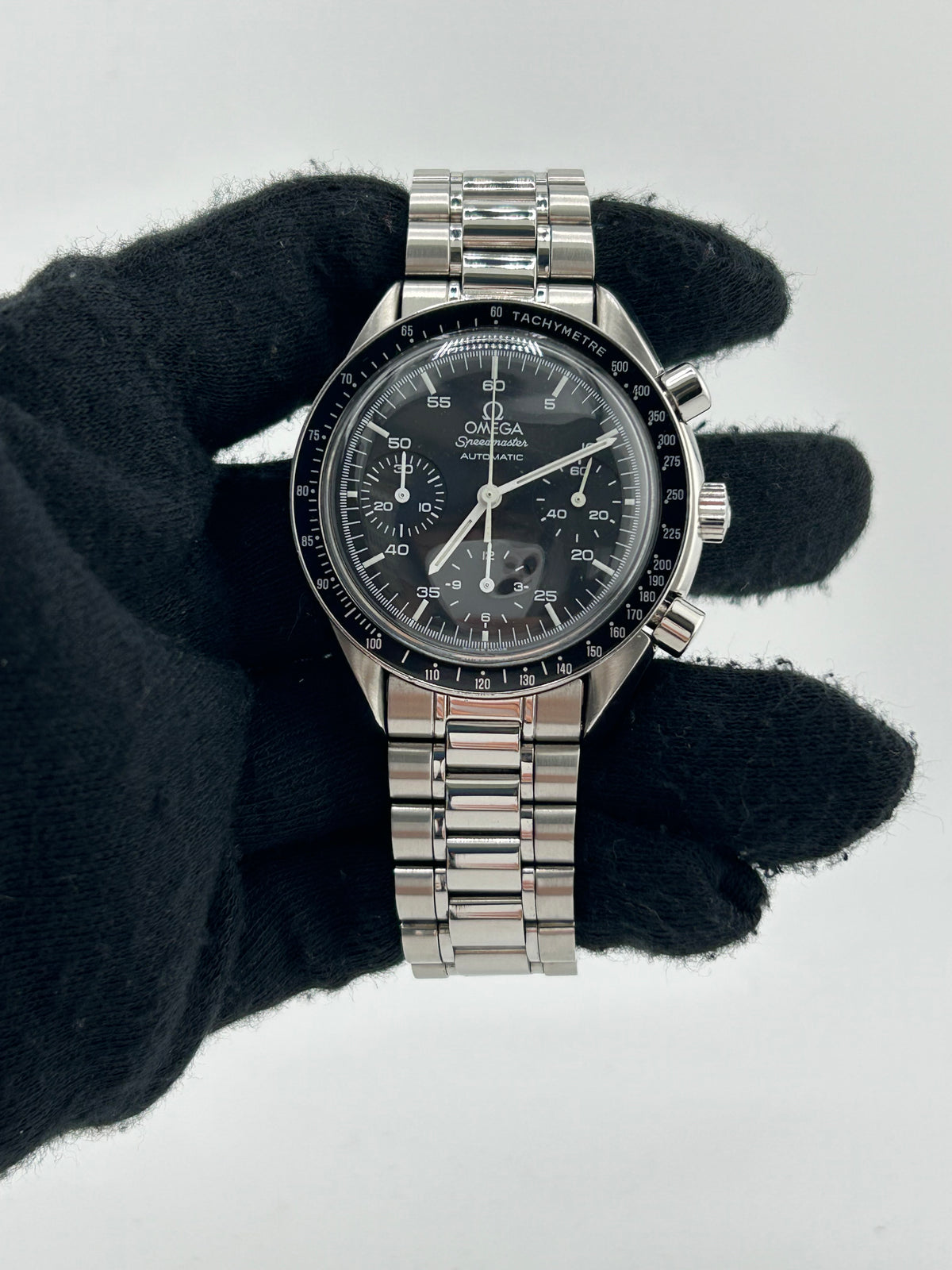 Omega Speedmaster Black Dial on Stainless Steel Bracelet Ref. 3510.50 — view 2