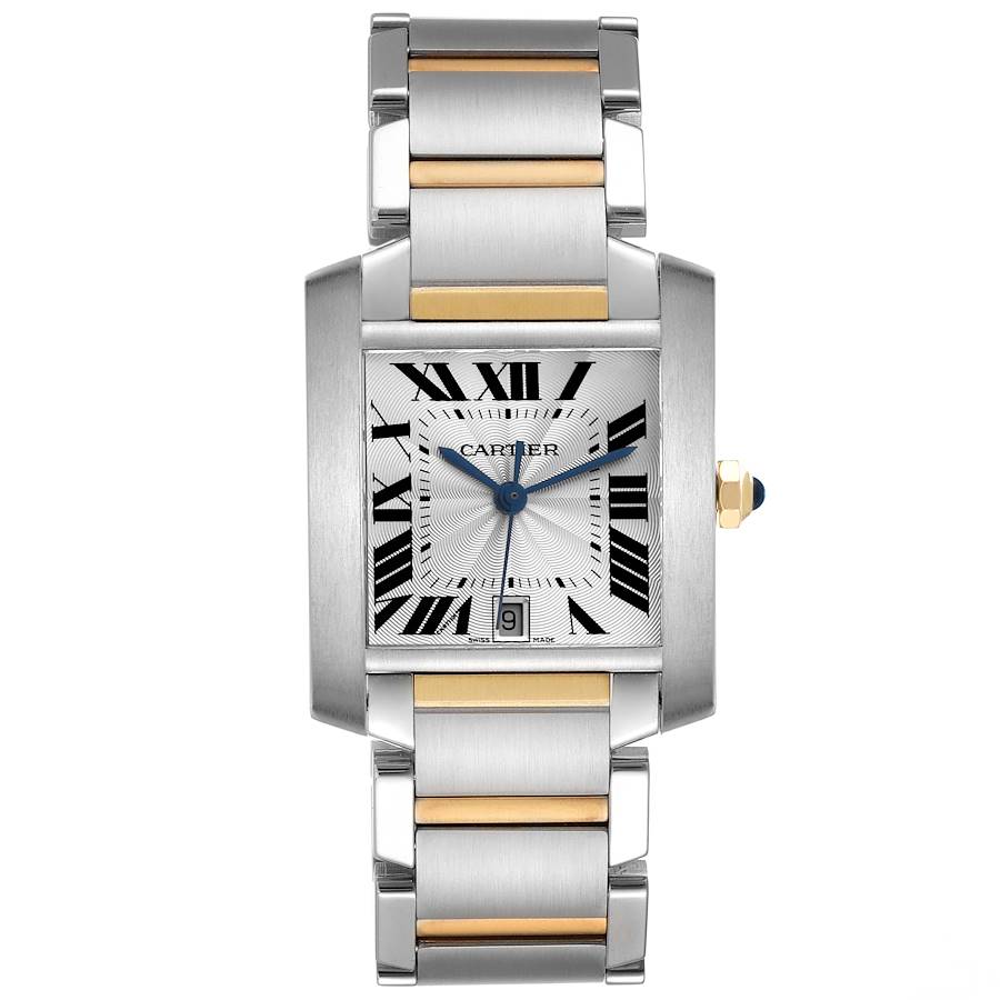 Cartier Tank Francaise Silver Roman Dial on 2 Tone Bracelet Ref. 2302 / W51005Q4