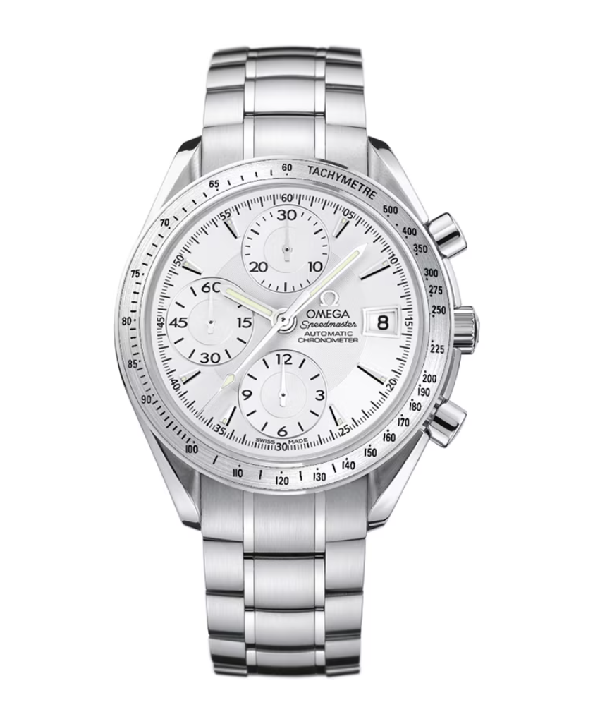 Omega Speedmaster Date/Day‑Date Silver Dial on Stainless Steel Bracelet Ref. 3211.30 Card 2011