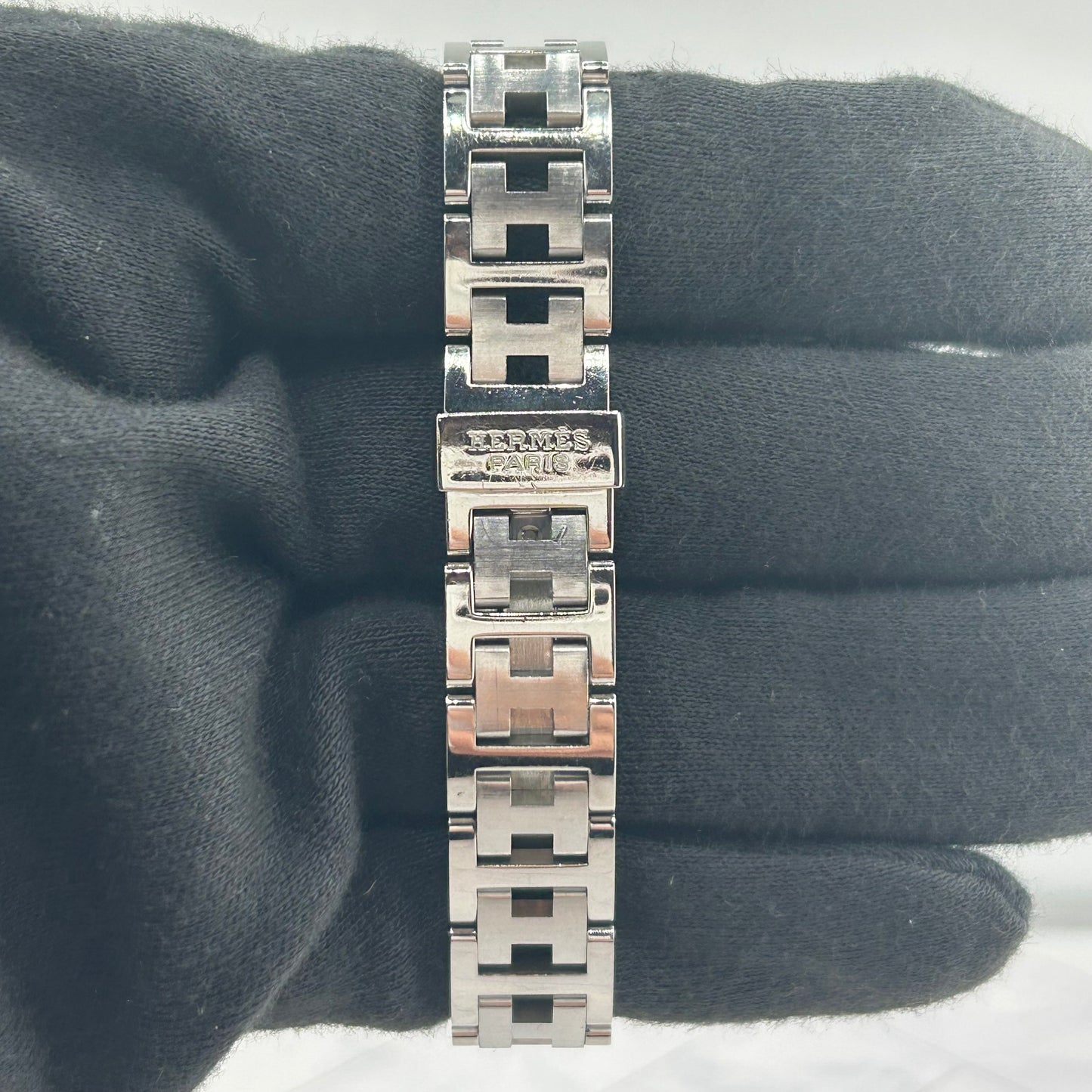 Hermes Clipper White Dial on Stainless Steel Bracelet Ref. CL4.210 — view 3