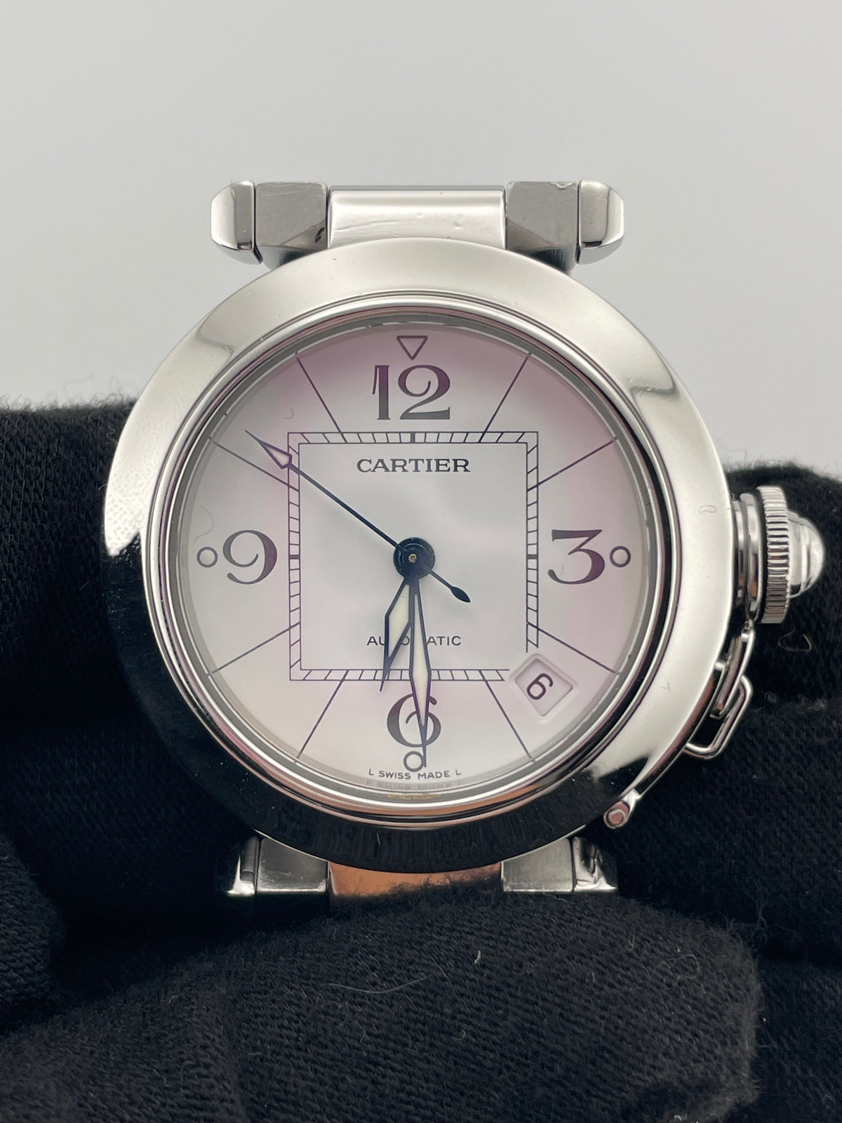 Cartier Pasha C White Dial on Stainless Steel Bracelet Ref. W31074M7 — view 3