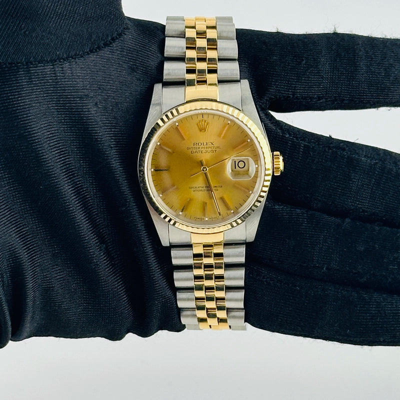 Rolex Datejust Gold Dial on Jubilee Ref 16233