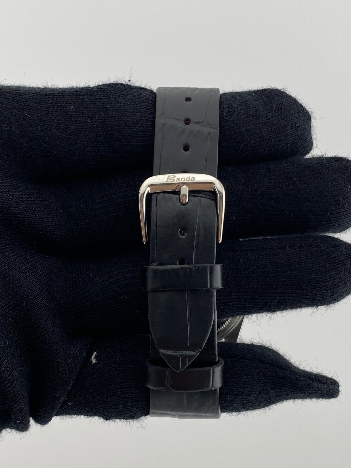 Rolex Datejust 36 Silver Stick Dial on Generic Leather Strap Ref. 16014 — view 3