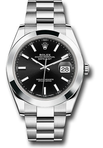 Rolex Datejust 41 Black Index Dial on Oyster Steel Bracelet Ref. 126300 Card 2020