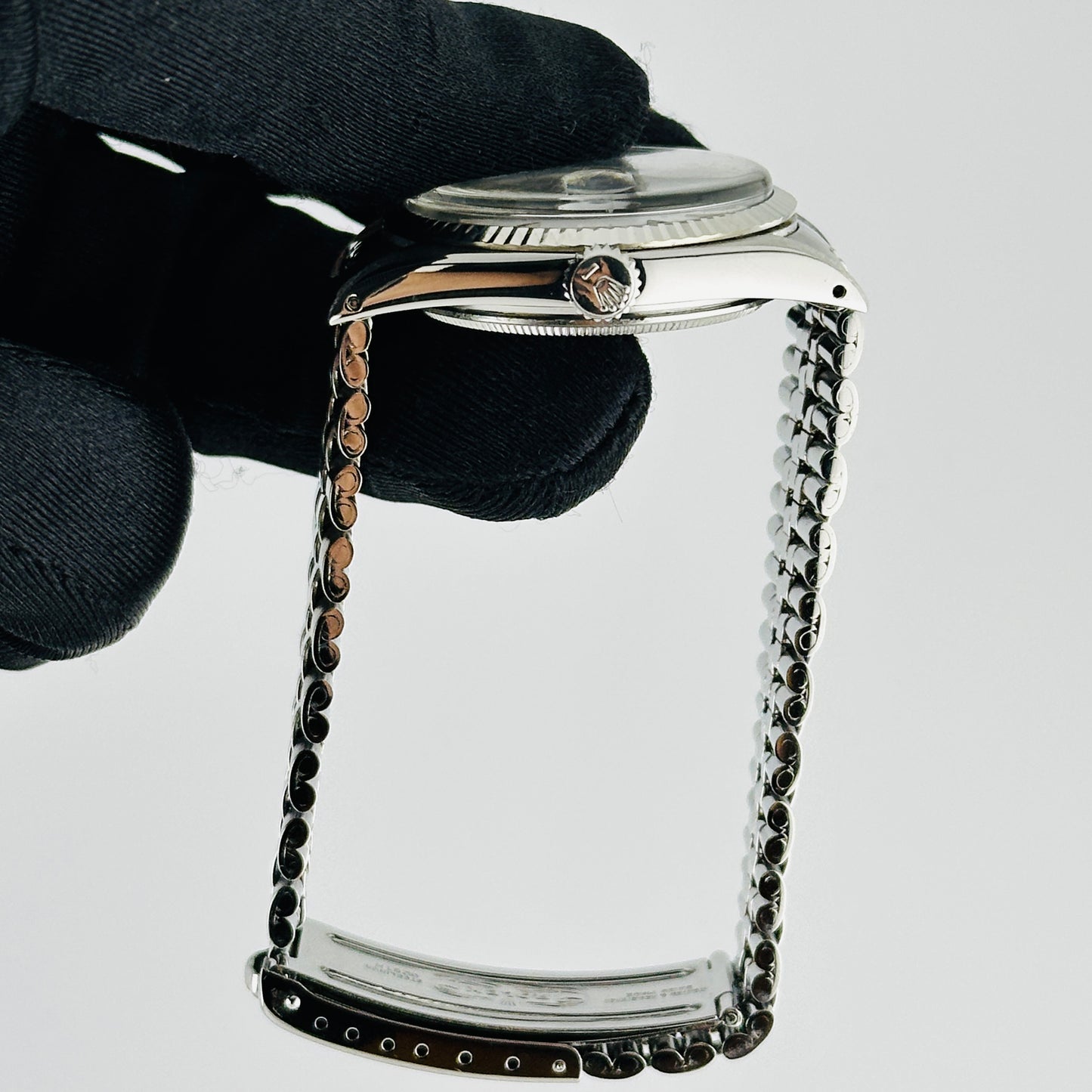 Rolex Datejust White Refinished Dial on Folded Jubilee Ref. 1601 1972 — view 4