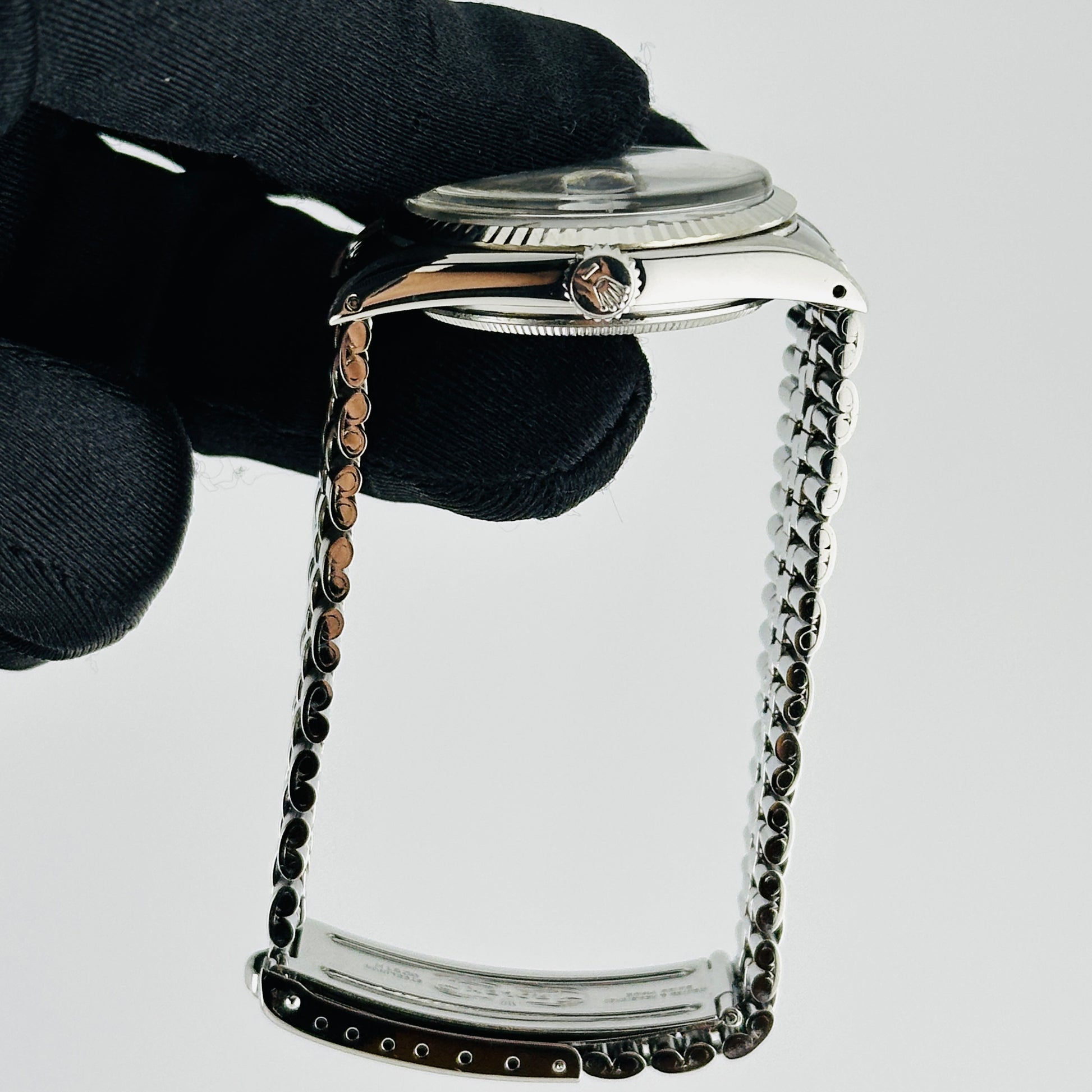 Rolex Datejust White Refinished Dial on Folded Jubilee Ref. 1601 1972 — view 4