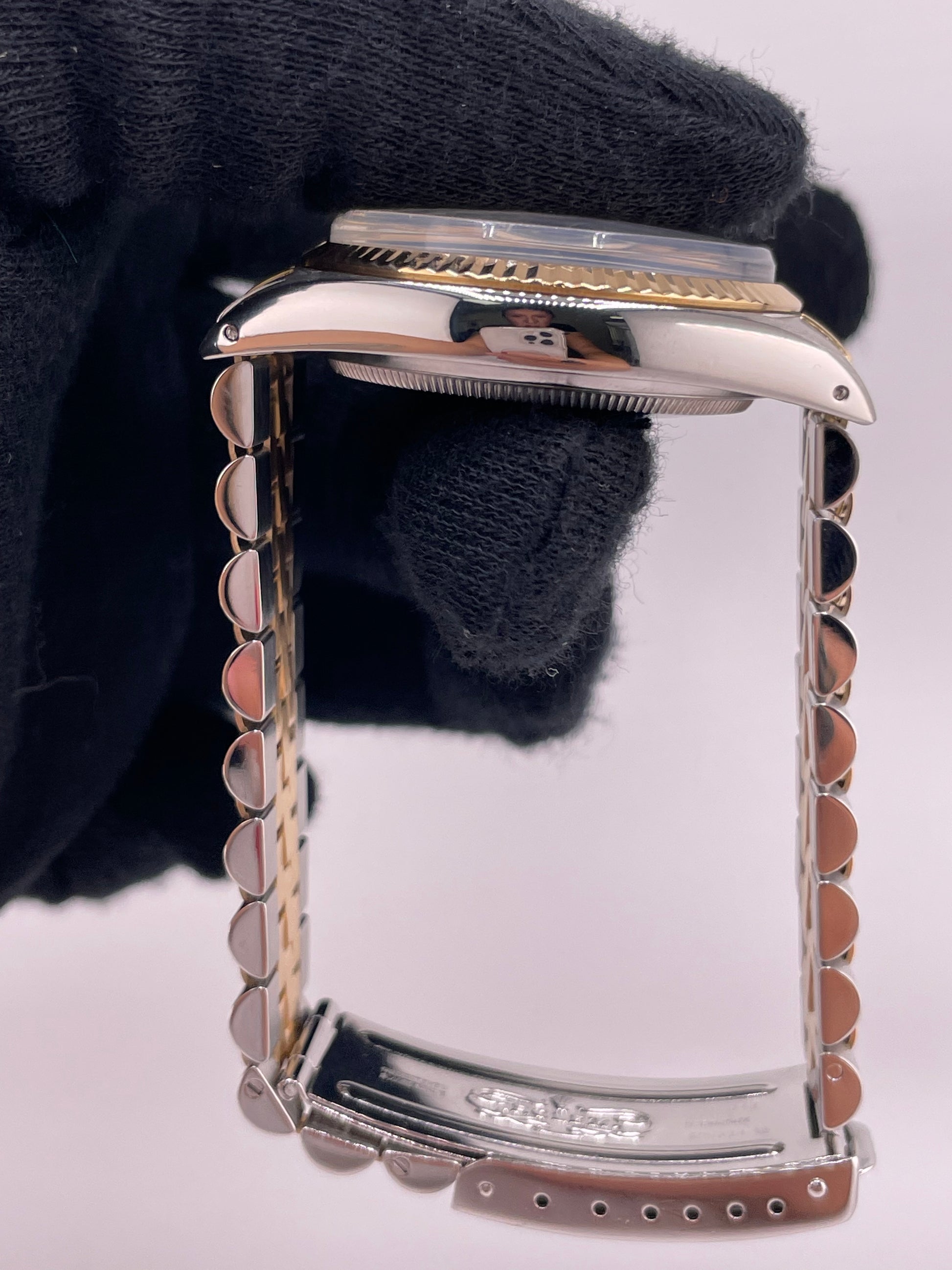 Rolex Datejust Champagne Stick Dial on D Link Jubilee Bracelet Ref. 16013 1987 — view 6