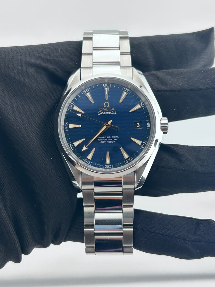 Omega Aqua Terra Blue Sun Brushed Dial on Stainless Steel Ref. 231.10.42.21.03.006 Card 2020