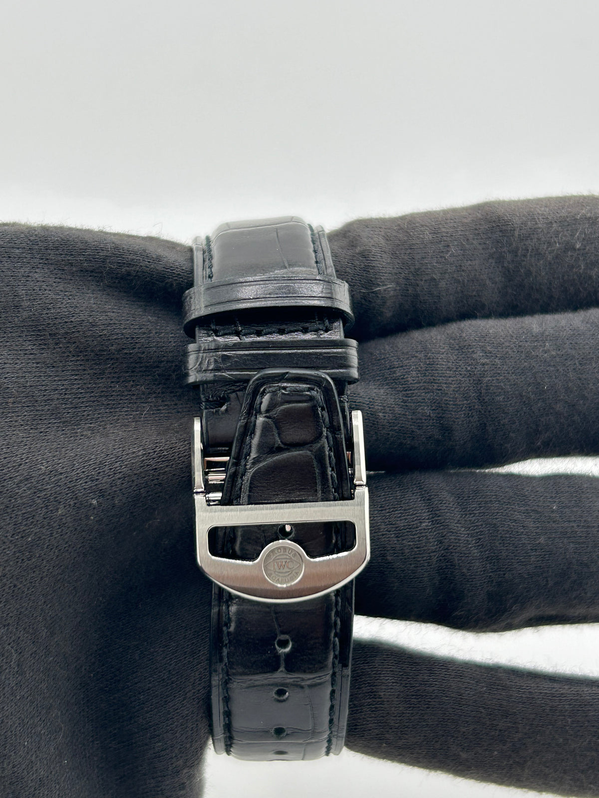 Iwc Portugieser Chronograph Green Dial on Leather Strap Ref. IW371615 Complete 2020 — view 4