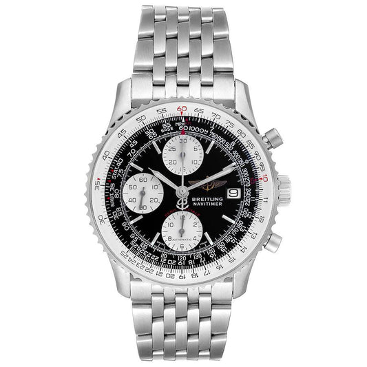 Breitling Navitimer Fighter Black Dial on Stainless Steel Bracelet Ref. A13330 Card 2001