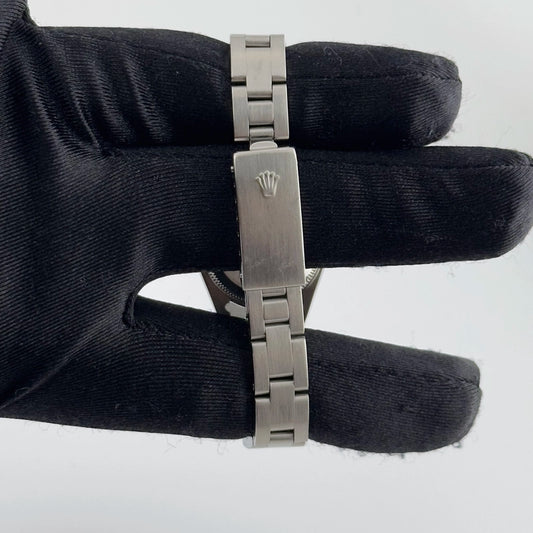 Rolex Oyster Perpetual Date Silver Tapestry Dial on Oyster Ref 79190 with Card Old Green 2010