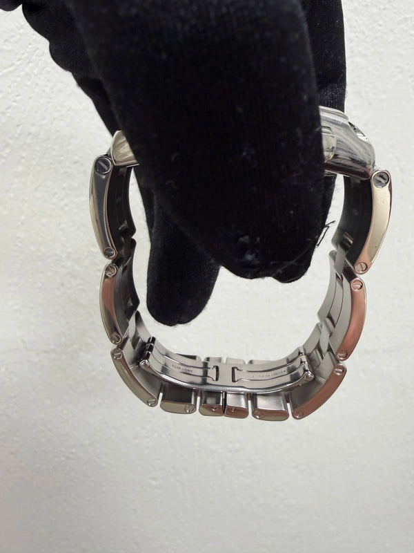 Cartier Roadster XL Chrono Silver Roman Numerals Dial Ref 2618 with Papers 2004