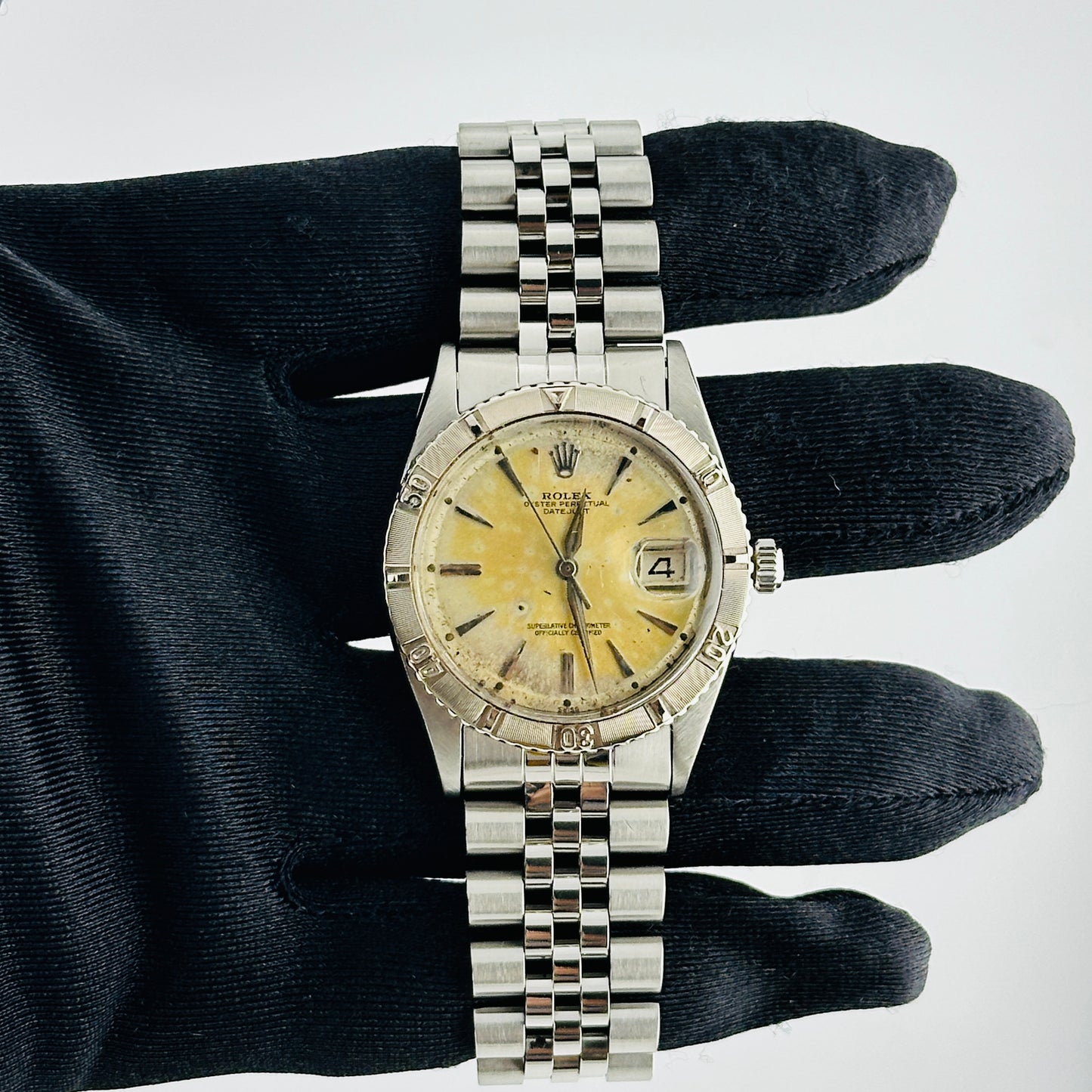 Rolex Datejust Thunderbird Silver Stick Dial on Jubilee Ref. 1625 — view 2