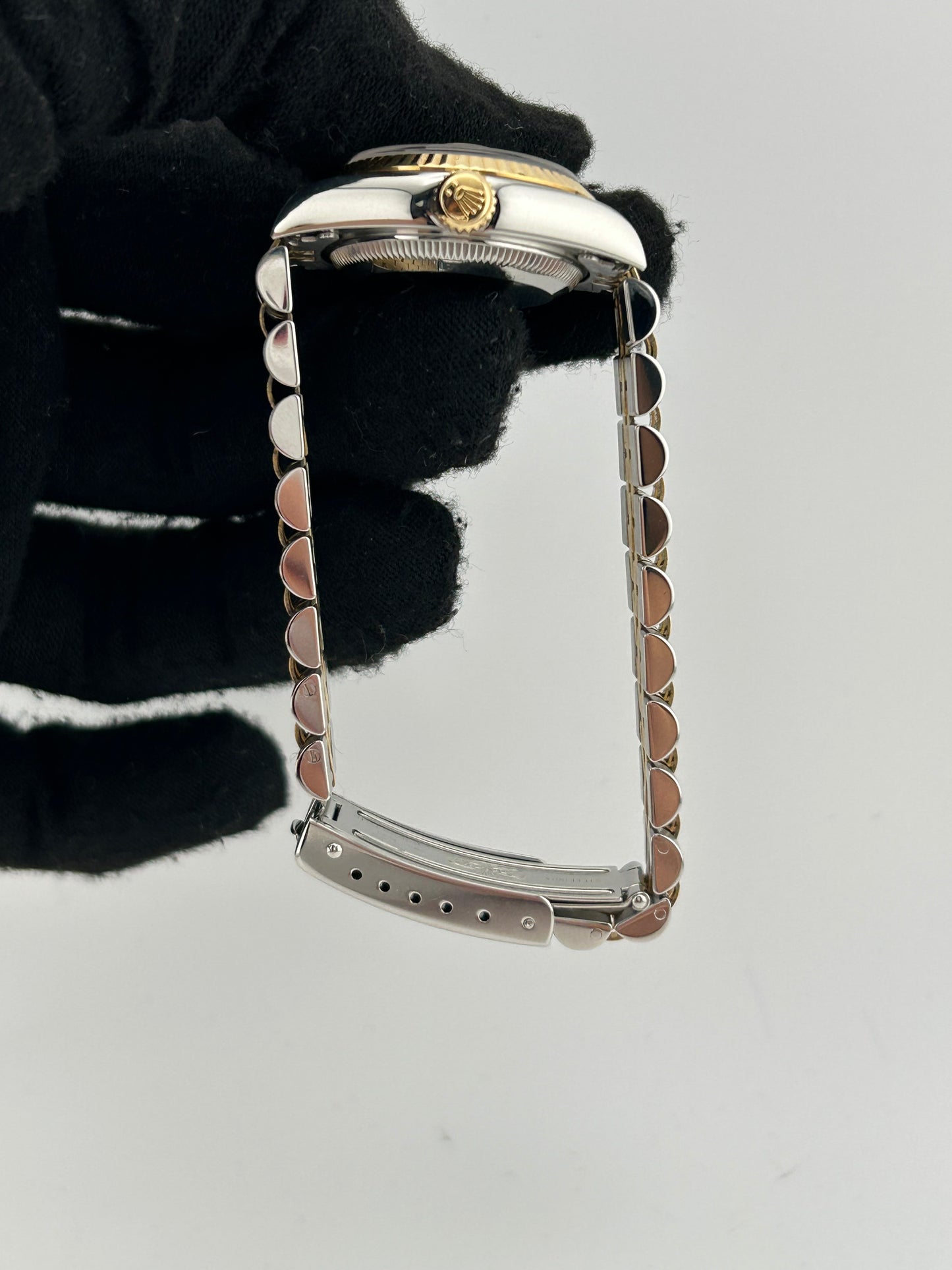 Rolex Datejust Lady Champagne Stick Dial on 2 Tone Jubilee D Link Bracelet Ref. 69173 Card 2020 — view 6