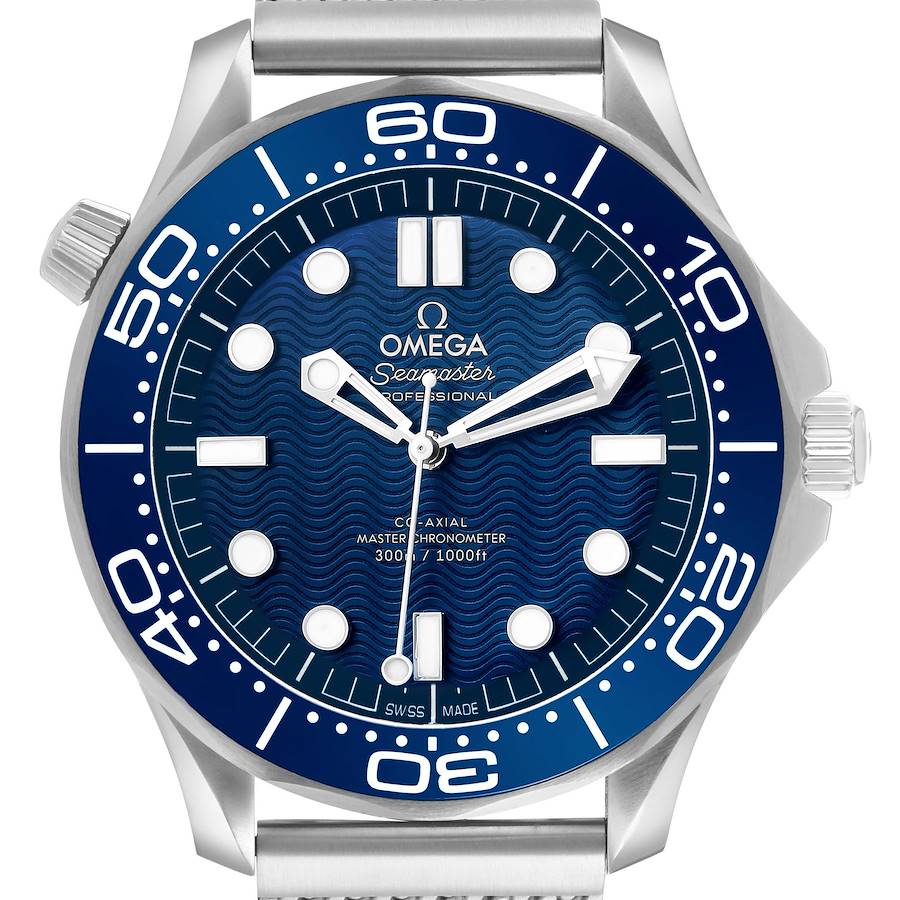 Omega Seamaster Diver James Bond Blue Dial on Rubber Band Ref. 210.30.42.20.03.002