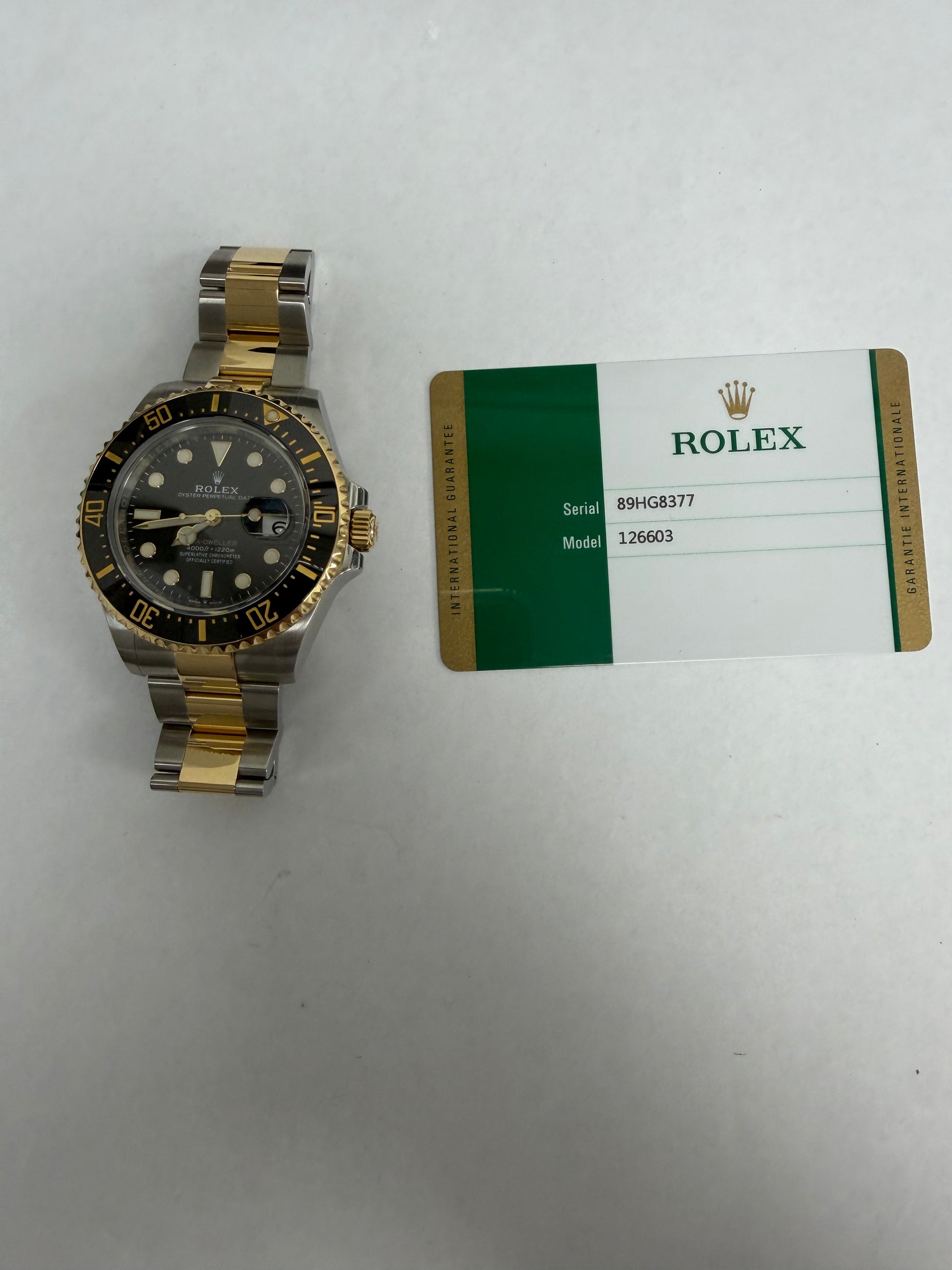 Rolex Sea-Dweller Black Dial on Oyster Ref. 126603 Card 2019 — view 6