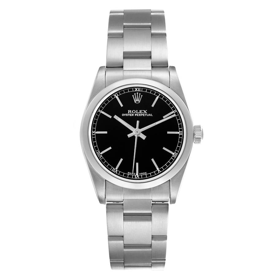 Rolex Oyster Perpetual Black Dial on Oyster Ref. 67480 Papers 1999