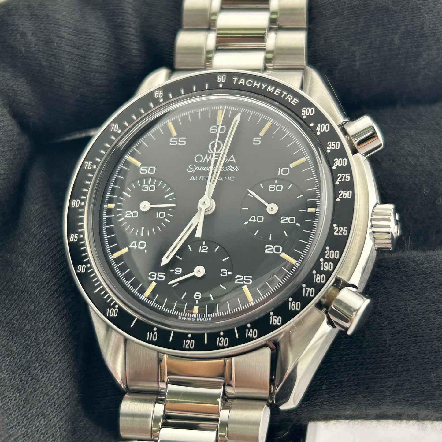 Omega Speedmaster Reduced Black Dial on Stainless Steel Ref. 3510.5 Card 1994 — view 3