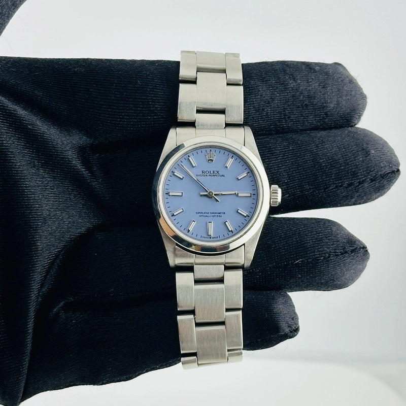 Rolex Oyster Perpetual Am Lavender Dial on Oyster Ref 67480