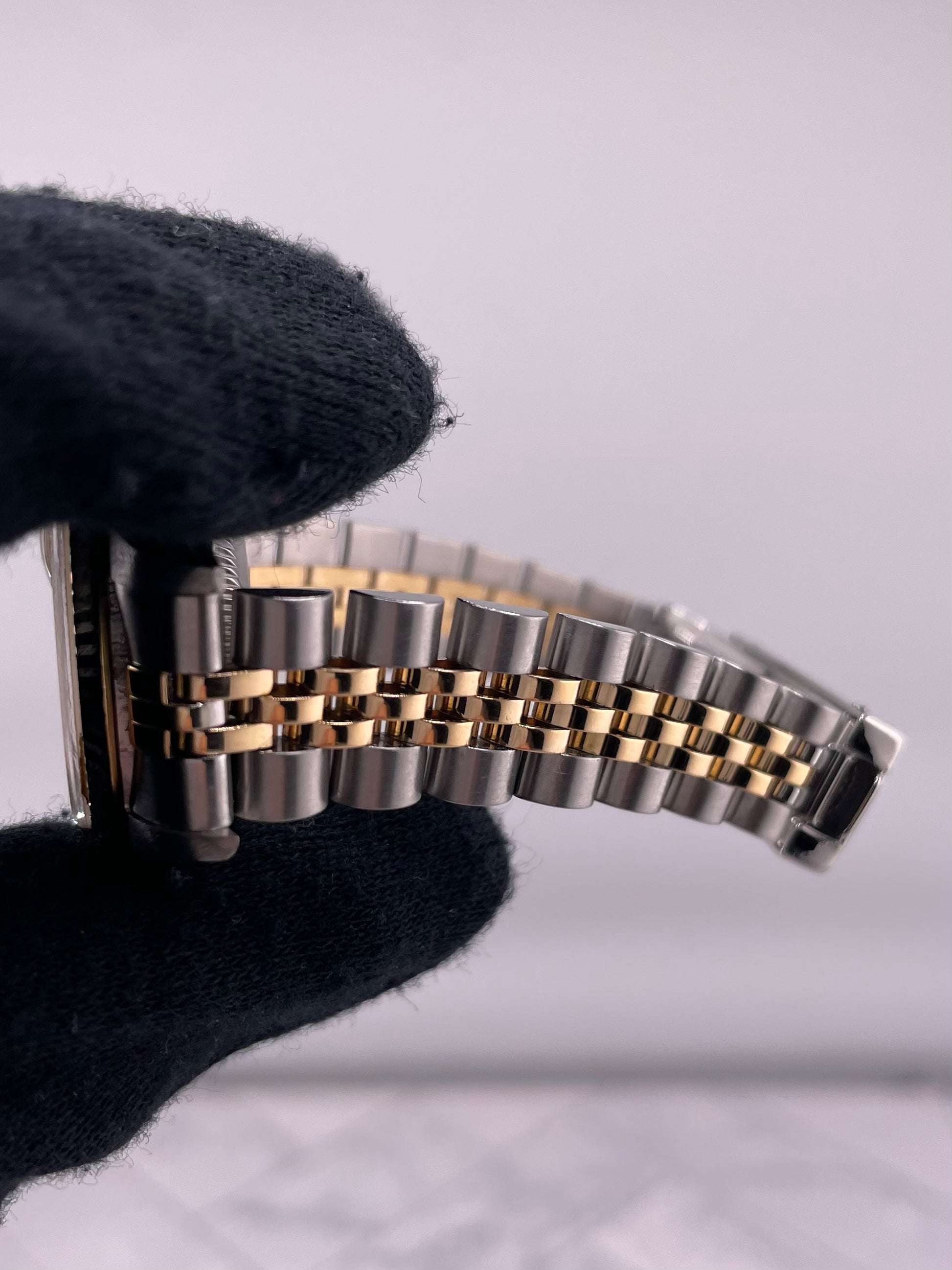 Rolex Datejust Lady Champagne Stick Dial on D Link Jubilee Ref. 69173 — view 5
