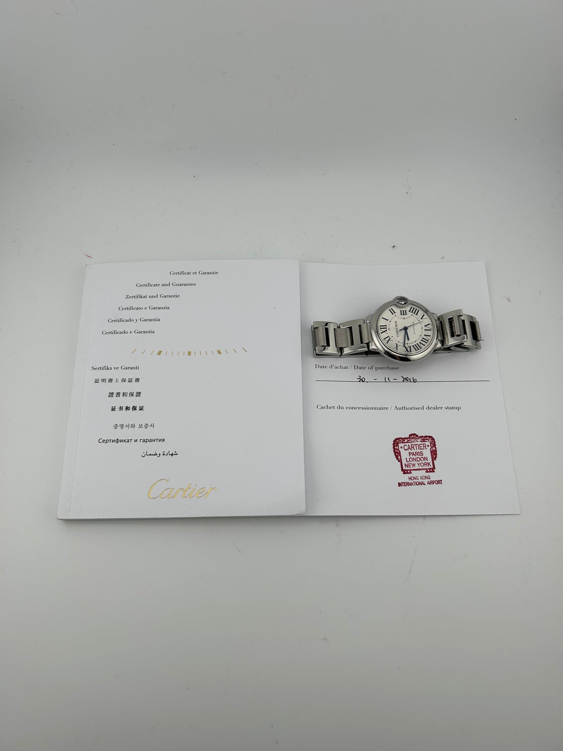Cartier Ballon Bleu Silver Roman Numerals Dial on Stainless Steel Bracelet Ref. W6920046 Papers 2016 — view 7