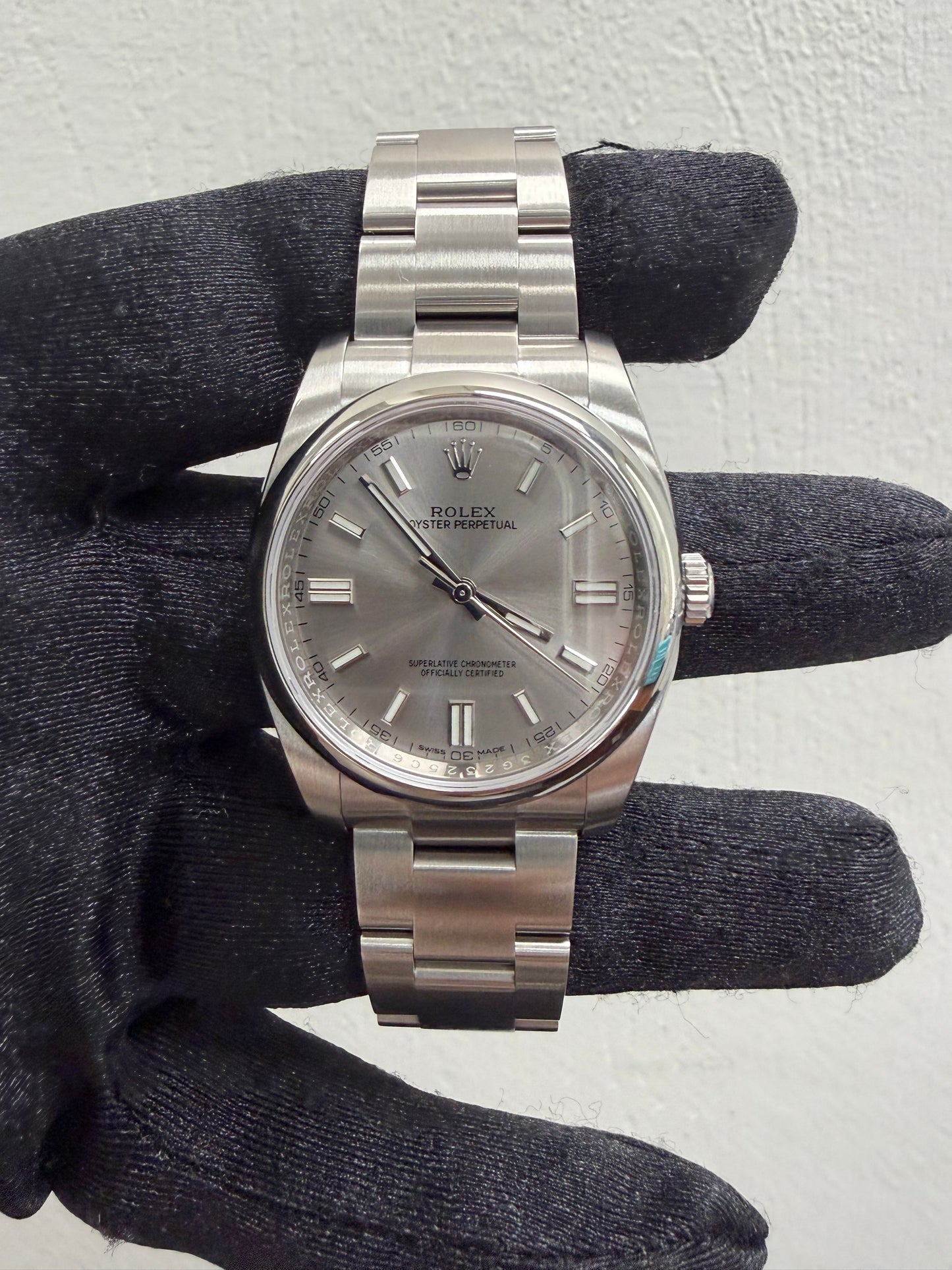Rolex Oyster Perpetual Silver Dial on Oyster Ref. 116000 Card 2018 — view 2