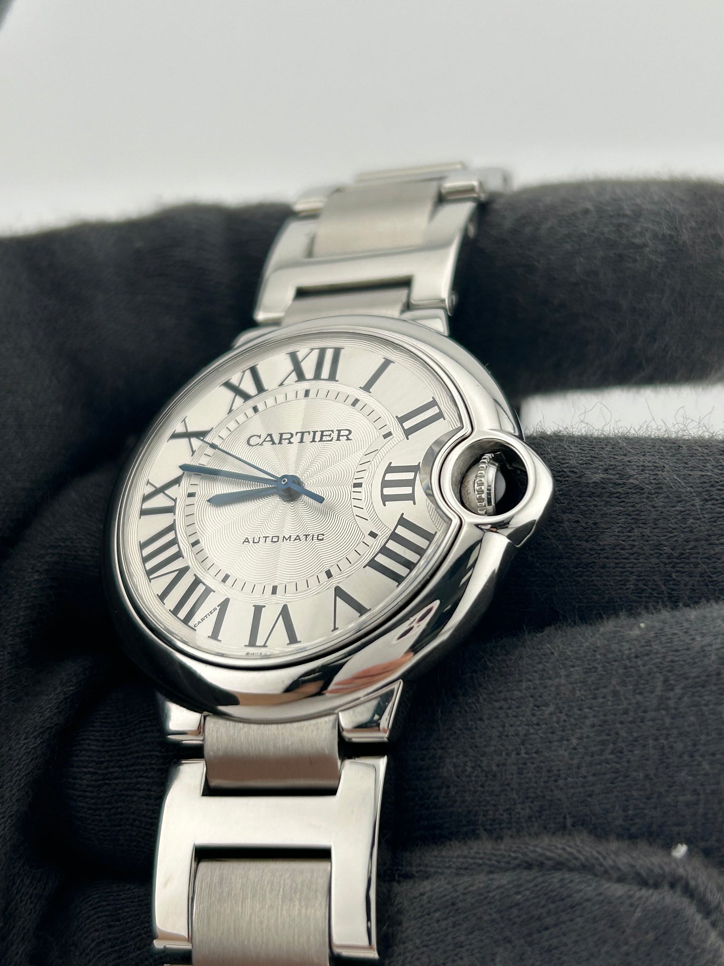 Cartier Ballon Bleu Silver Roman Numerals Dial on Stainless Steel Bracelet Ref. W6920046 Papers 2016 — view 3