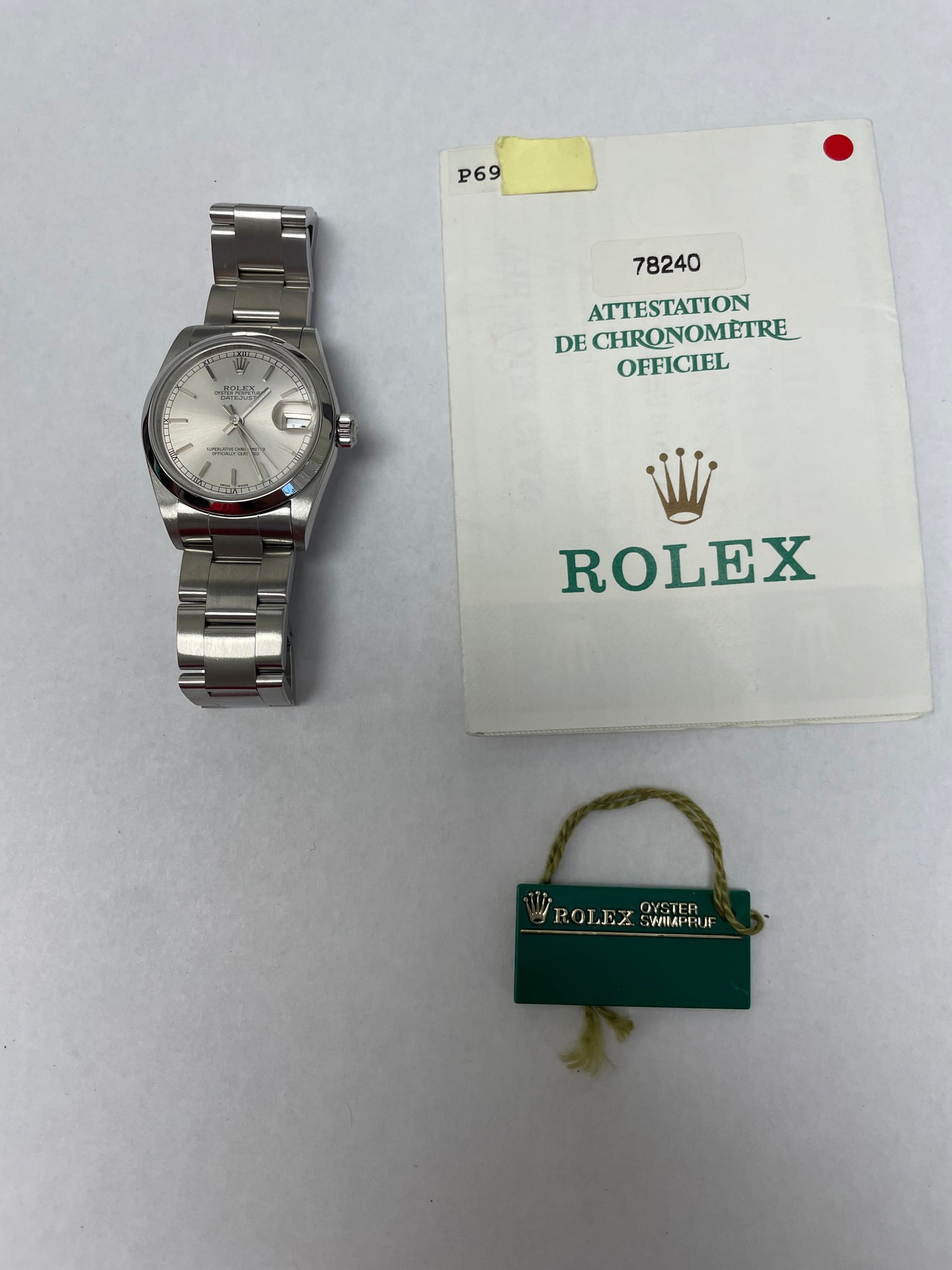 Rolex Datejust Silver Dial on Oyster Ref. 78240 Papers 2001 — view 5