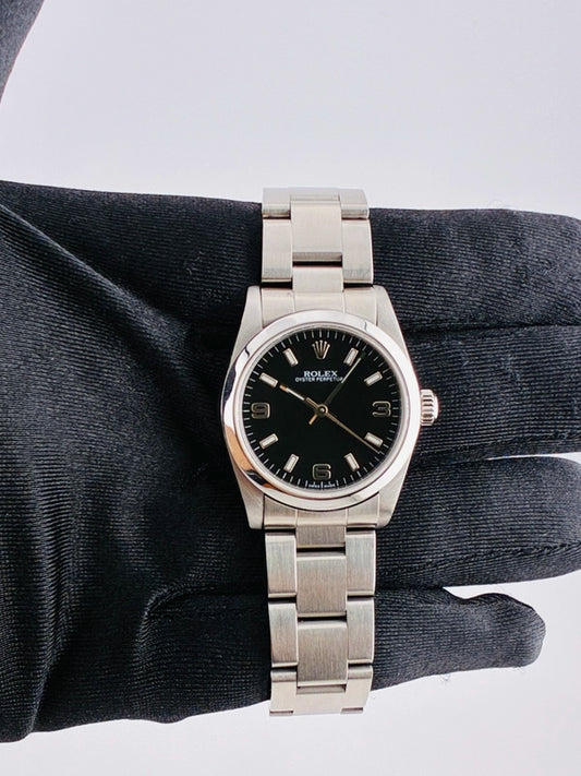 Rolex Oyster Perpetual Black Dial on Oyster Ref 77080