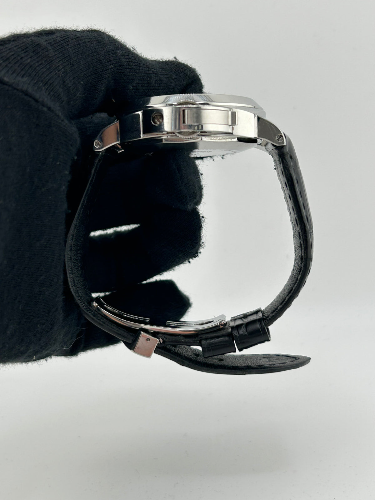 Panerai Luminor Marina Black Arabic Dial on Strap Ref. PAM00104 Complete 2002 — view 5