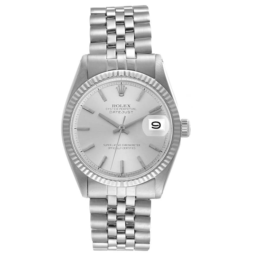 Rolex Datejust Silver Stick Dial on D Link Jubilee Ref. 1601/4 1979