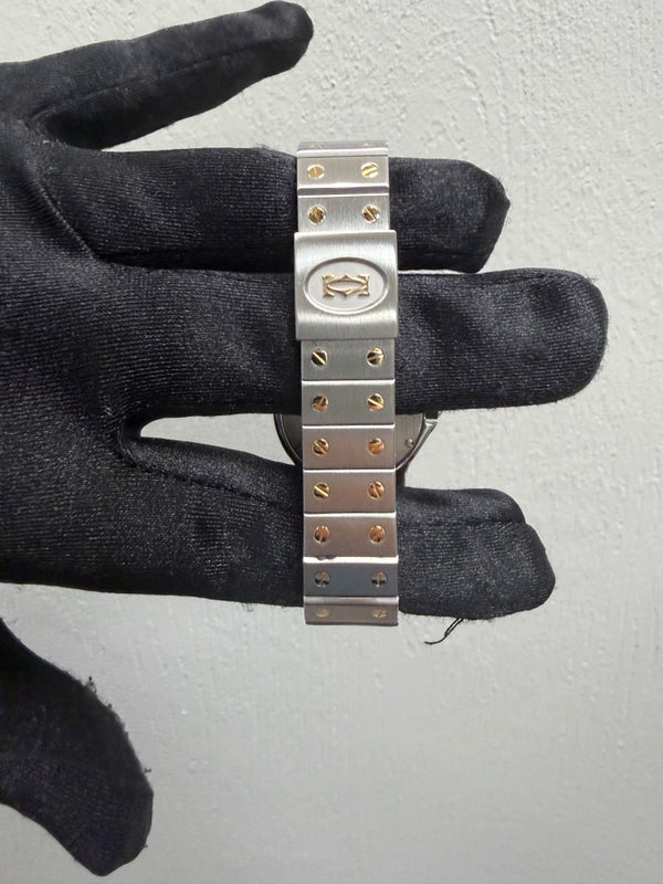 Cartier Santos Octagon Cream Roman Dial Ref 187902