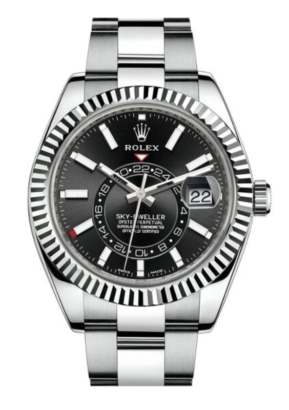 Rolex Sky Dweller Black Dial on Oyster Ref 326934 with New Style Card White 2017