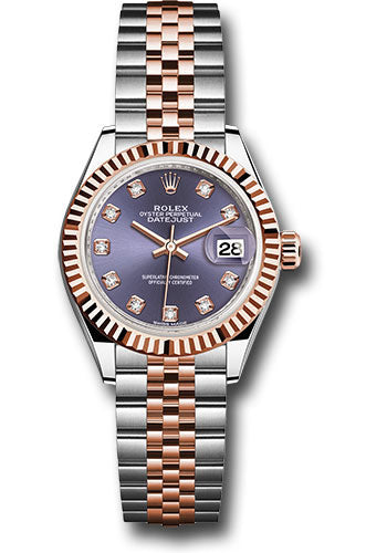 Rolex Datejust Lady Aubergine Diamond Dial on Jubilee Ref. 279171 Card 2017