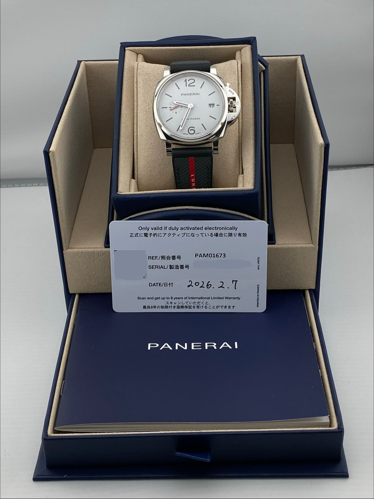 Panerai Luminor Due Luna Rossa White Matte Dial on Rubber/Textile Ref. PAM01673 Complete 2026 — view 7