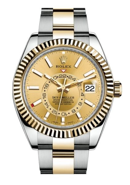 Rolex SkyDweller Champagne Index Dial on Oyster Bracelet Ref. 326933 Card 2018
