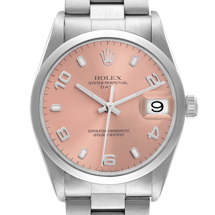 Rolex Oyster Perpetual Date Pink Dial on Oyster Ref. 15200 Papers 2003
