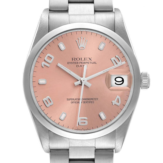 Rolex Oyster Perpetual Date Pink Dial on Oyster Ref. 15200 Papers 2003