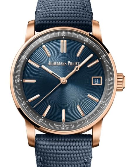 Audemars Piguet Code 11.59 Selfwinding Night Blue Cloud Dial on Rubber Strap Ref. 15210OR.OO.A348KB.01