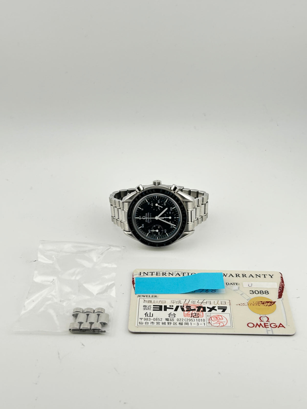 Omega Speedmaster Reduced Black Dial on Stainless Steel Ref. 3510.5 Card — view 7