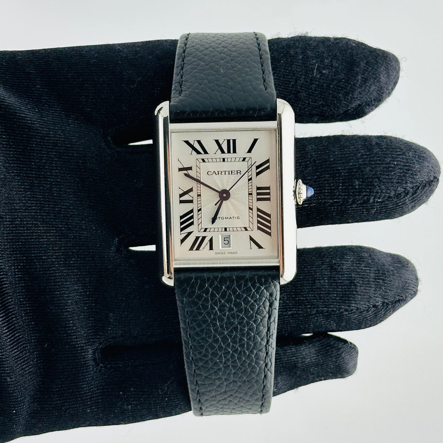 Cartier Tank Must XL Silver Roman Dial on Leather Strap Ref. 4490/WSTA0040 Card 2024 — view 2