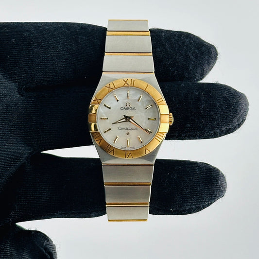 Omega Constellation White Mop / Gold Markers Dial on 2 Tone Bracelet Ref 123.20.27.60.05.002 with Card 2019