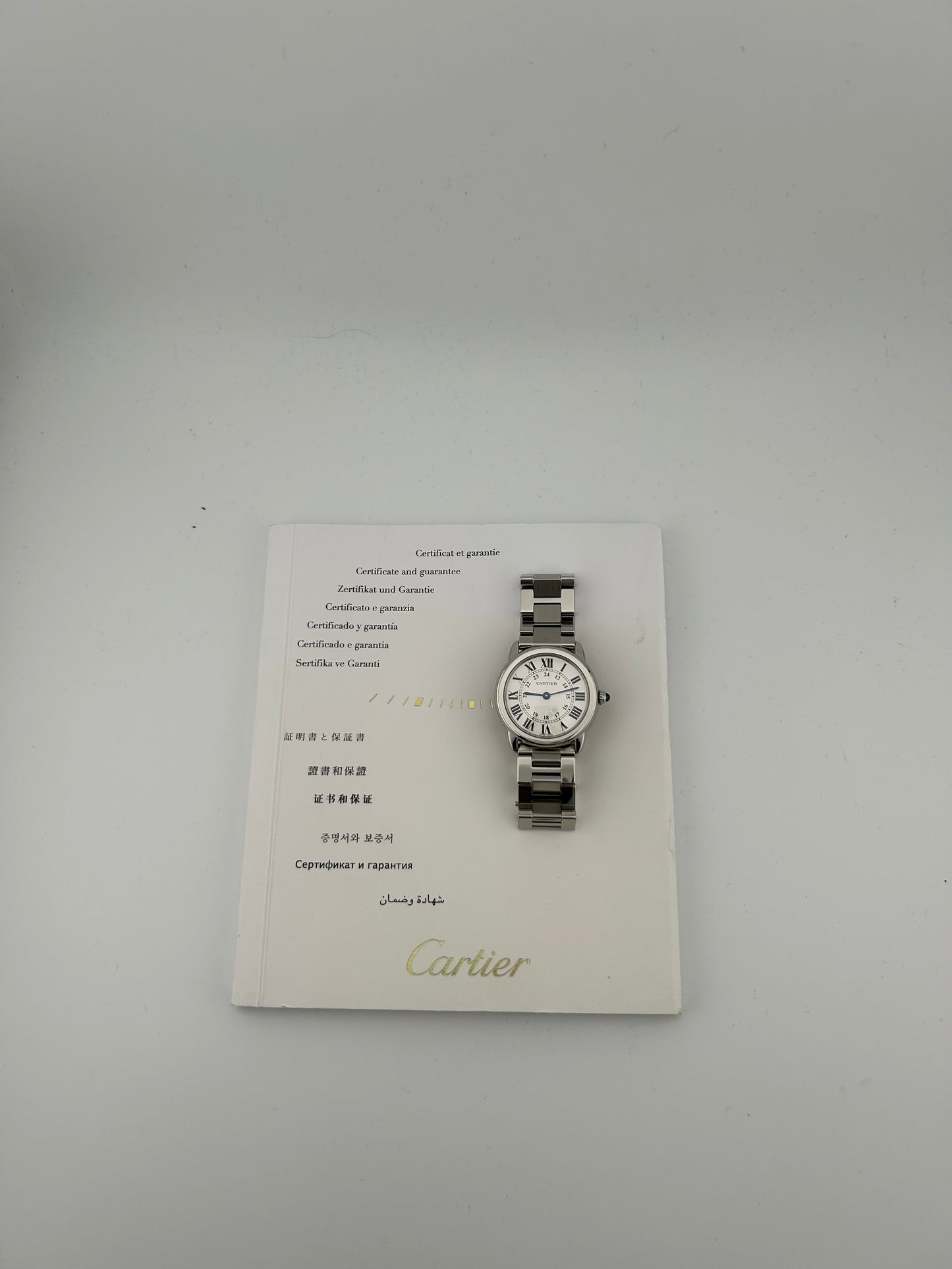 Cartier Ronde Solo Silver Dial on Bracelet Ref. W6701004 Papers 2013 — view 7