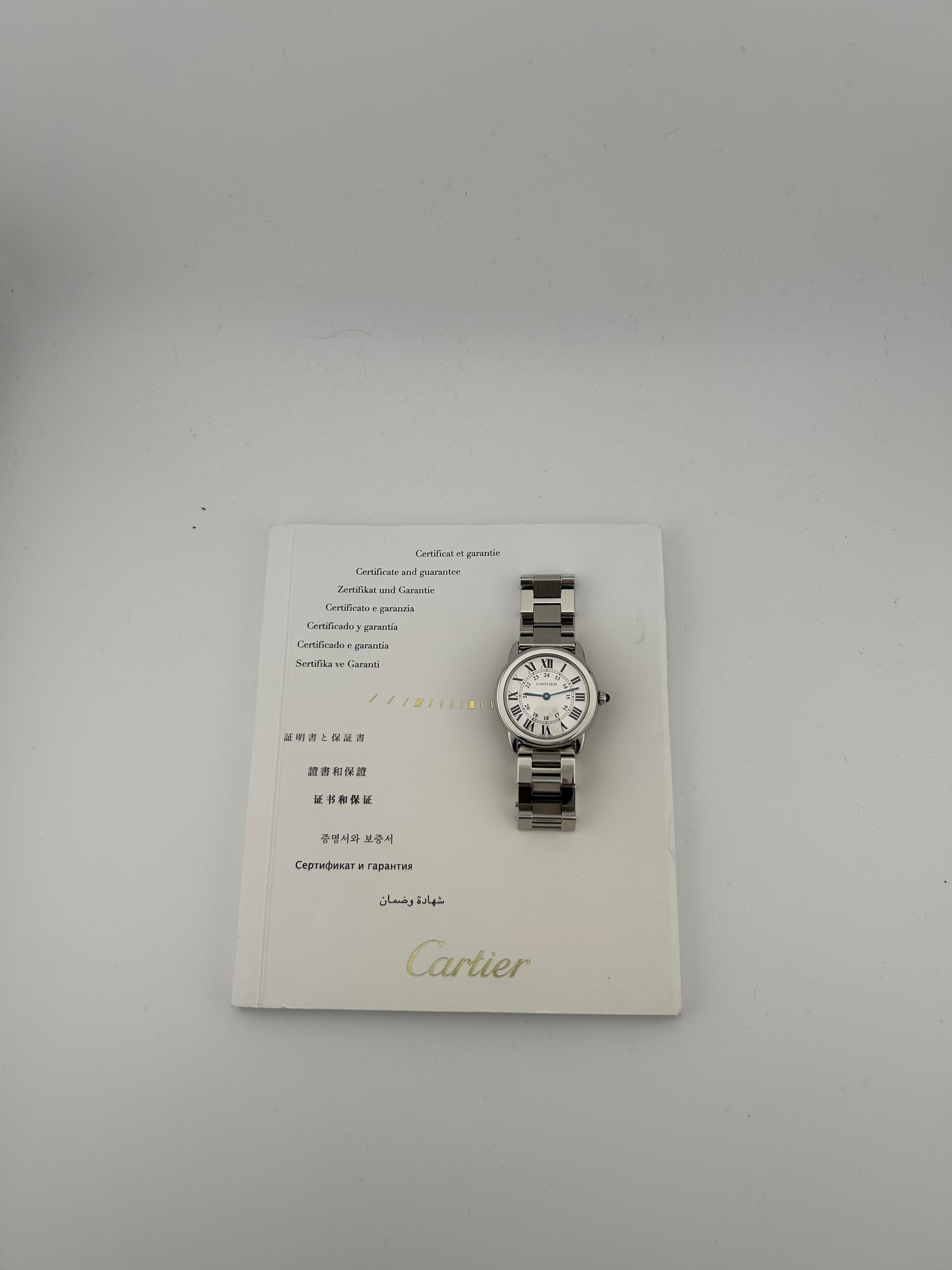 Cartier Ronde Solo Silver Dial on Bracelet Ref. W6701004 Papers 2013 — view 7