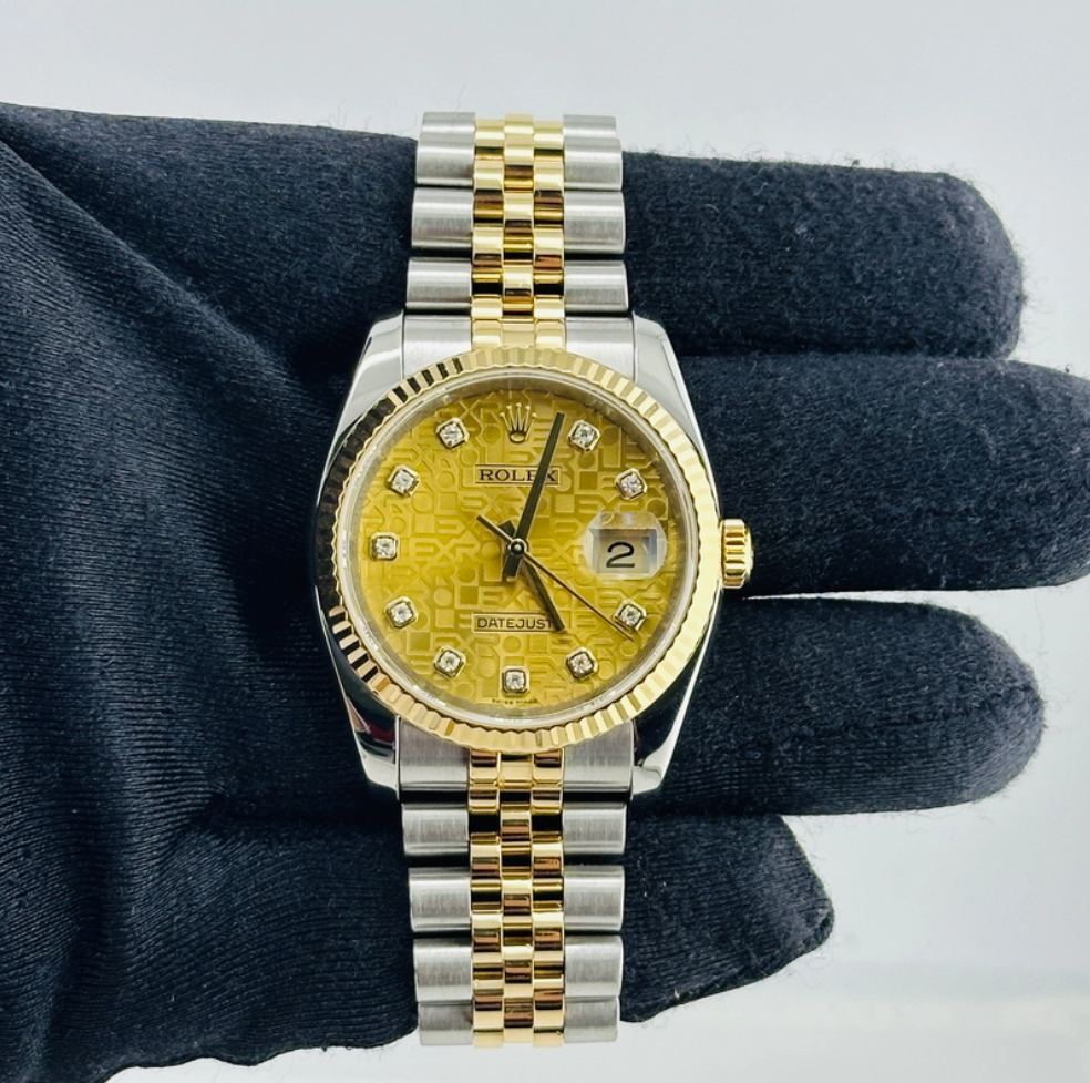 Rolex Datejust Anniversary Diamond Dial Dial on D Link Jubilee Bracelet Ref. 116233 Card Open Date — view 2