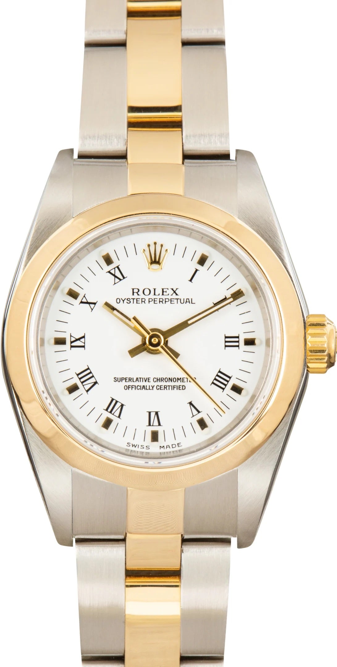 Rolex Oyster Perpetual White Roman Dial on Oyster Bracelet Ref. 67183 1996