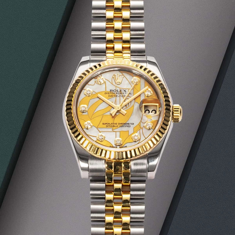 Rolex Datejust Goldust Dream Dial Dial on D Link Jubilee Ref 178273 with New Style Card White 2015