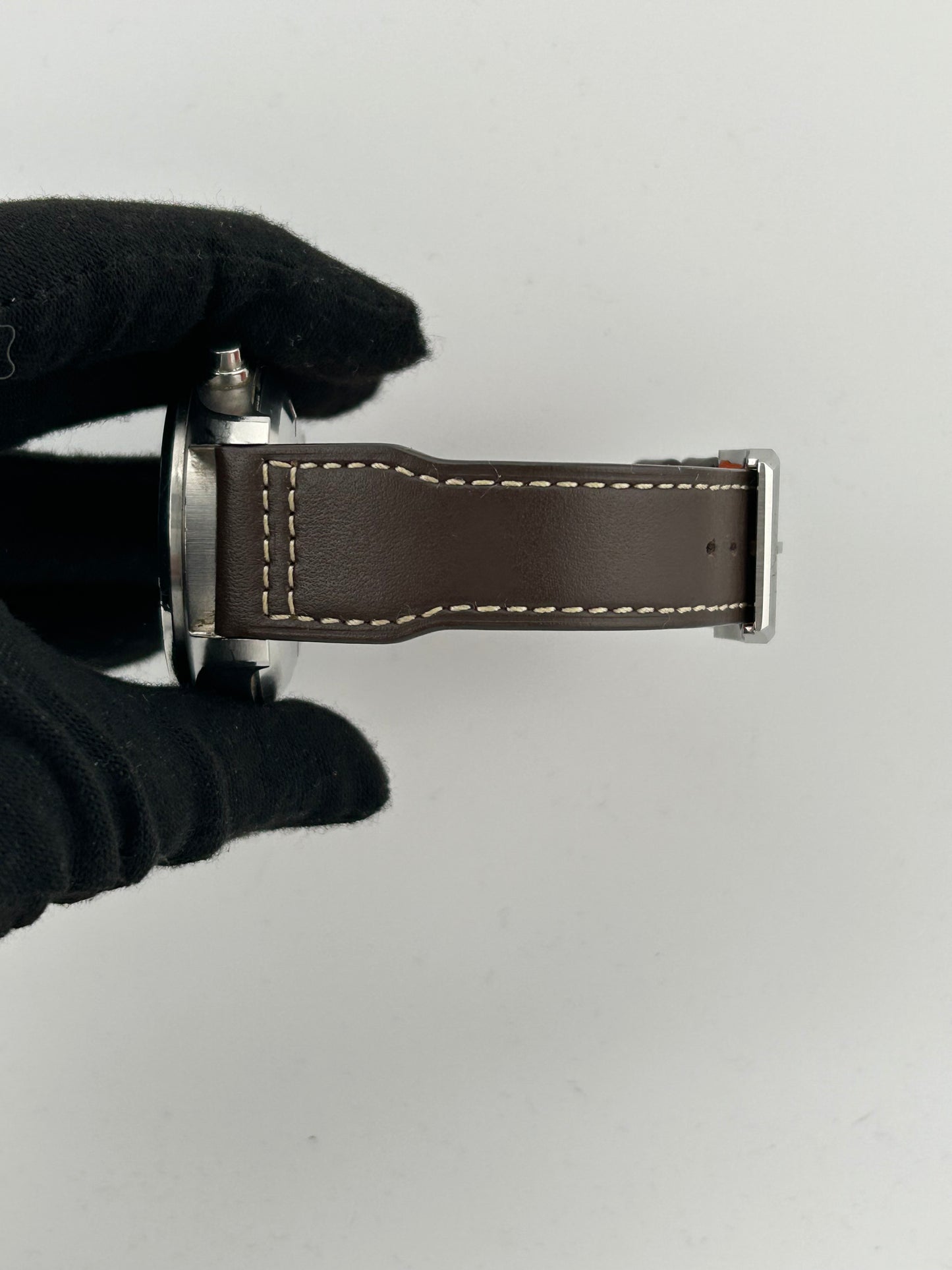 Iwc Pilot's Chronograph Deep Blue Dial on Brown Leather Strap Ref. IW377714 — view 5