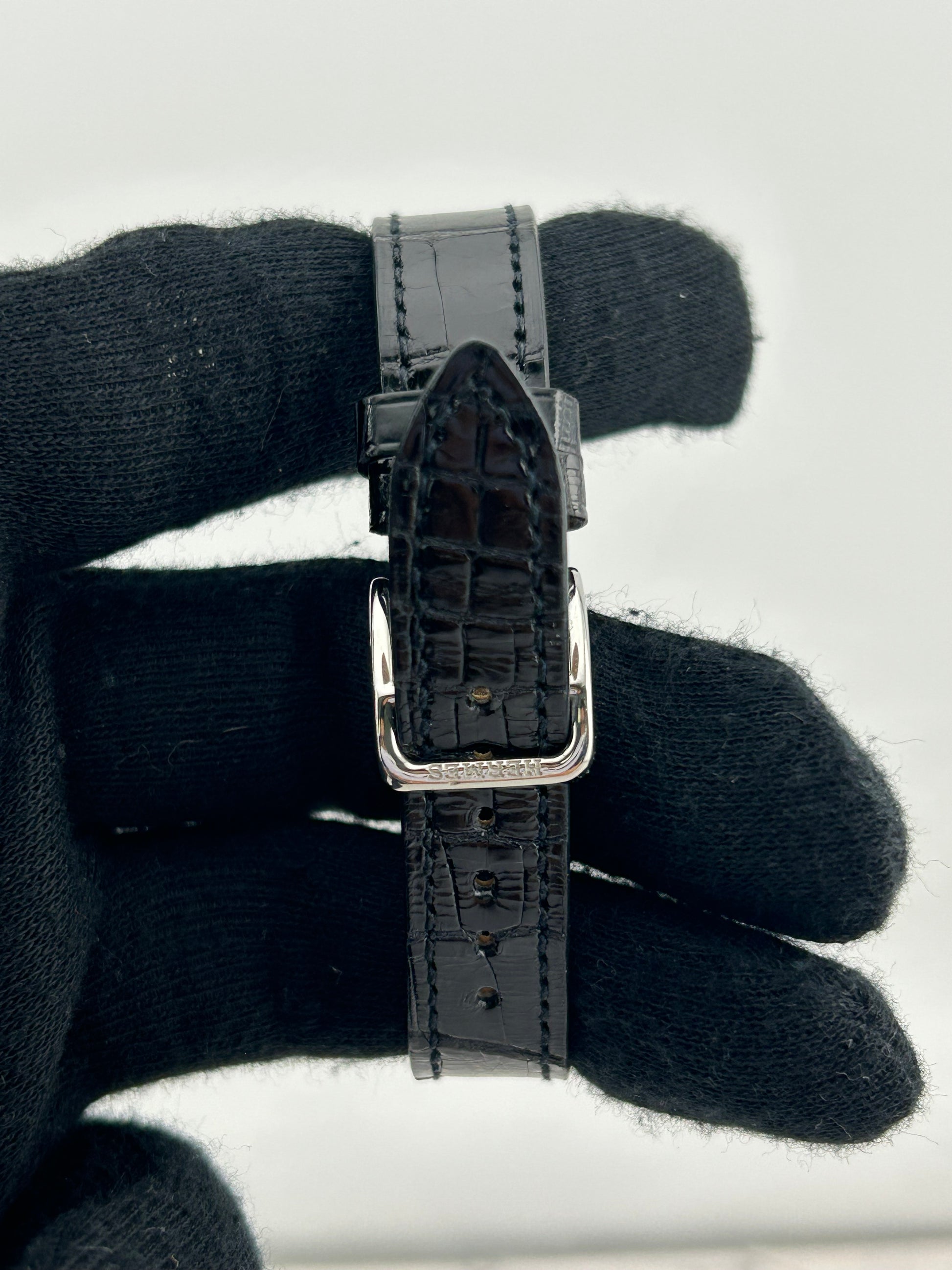 Hermes Kelly White Mop Dial on Leather Ref. KE1.232 — view 4