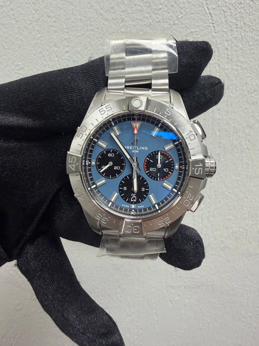 Breitling Avenger B01 Chronograph Blue Dial on Bracelet Ref AB0147101C1A1 with Card 2026